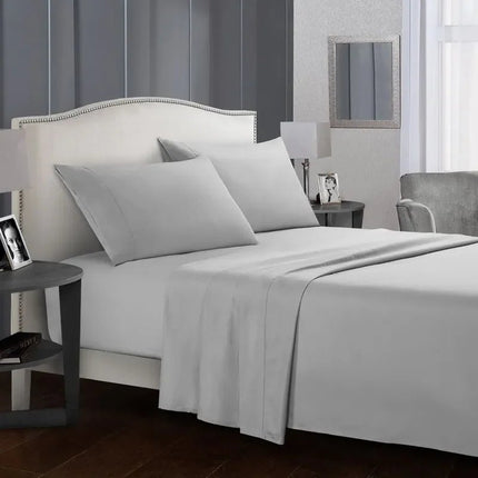 Ensemble de draps brossés unis 140x200 cm – 4 pièces en
