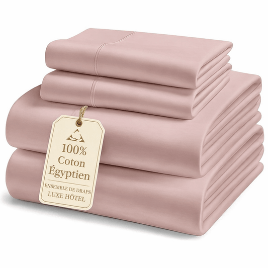 Ensemble de draps de lit 100% coton égyptien - 150 x 200 cm en