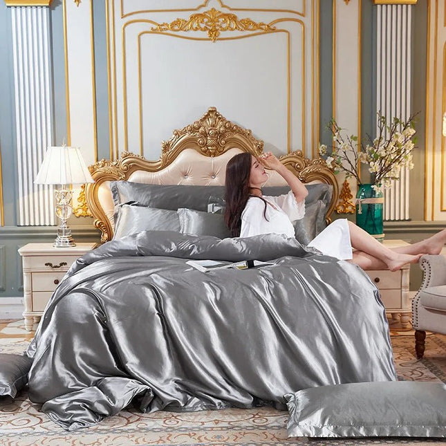 Ensemble de housse de couette en Satin de coton 150x200cm en