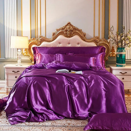 Ensemble de housse de couette en Satin de coton 180x210cm en