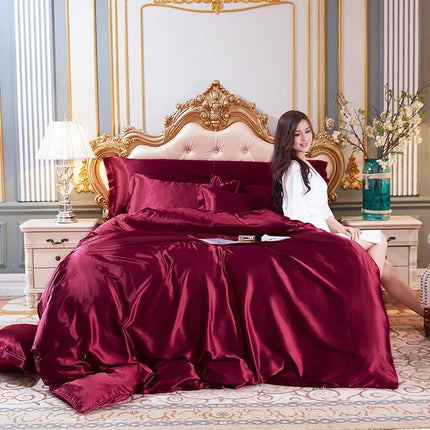 Ensemble de housse de couette en Satin de coton 180x210cm en