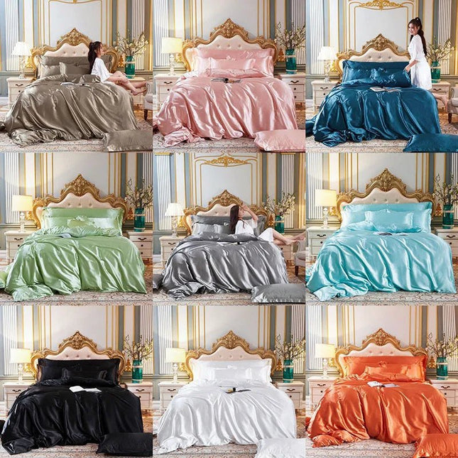 Ensemble de housse de couette en Satin de coton 200x200cm en