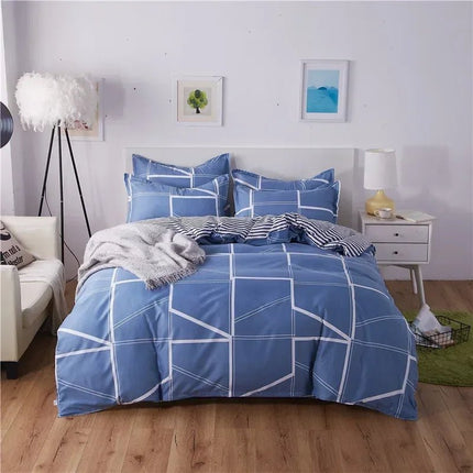 Ensemble de housse de couette et taie d'oreiller pour lit double 180x220 en