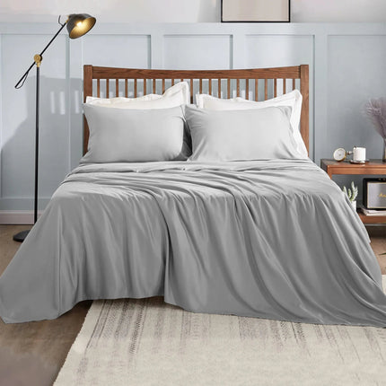 Ensemble de linge de lit en microfibres 140x190 cm – 4 pièces en