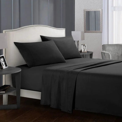Ensemble de linge de lit en microfibres 140x190 cm – 4 pièces en
