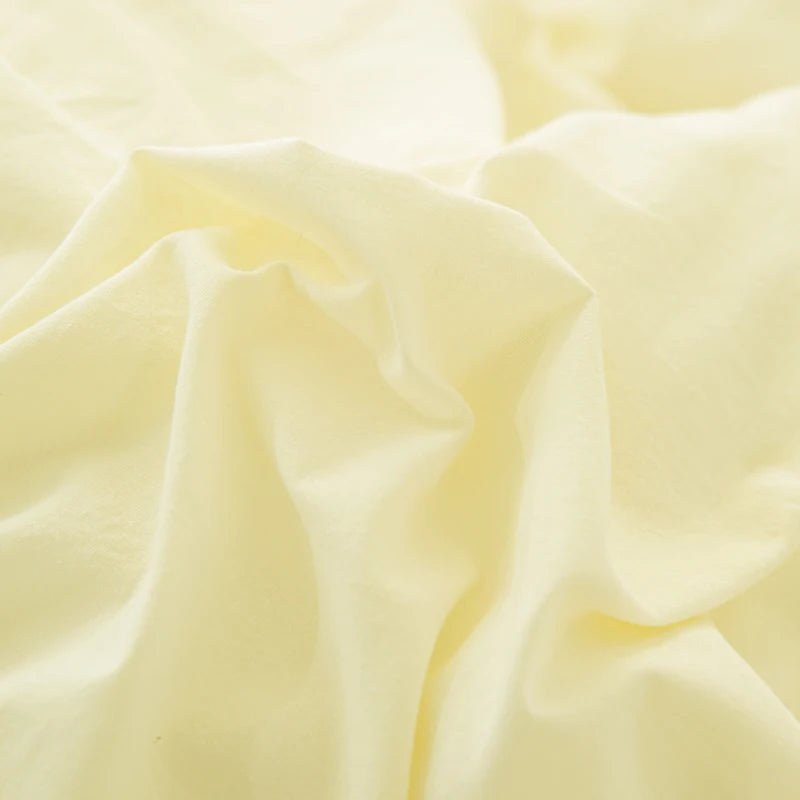 Ensemble de literie en coton uni 180x210cm – parure 3 pièces en