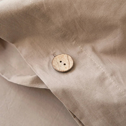 Ensemble de literie en coton uni 180x210cm – parure 3 pièces en