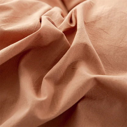 Ensemble de literie en coton uni 180x210cm – parure 3 pièces en