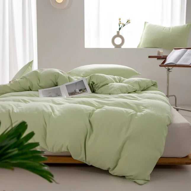 Housse de couette 100% coton lavé 200x200 cm en