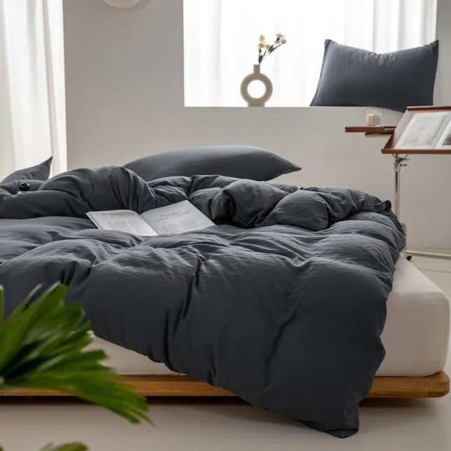 Housse de couette 100% coton lavé 220x240 cm en