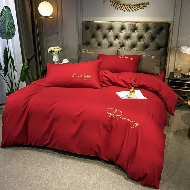 Housse de couette brodée de haute qualité - 180x220cm en