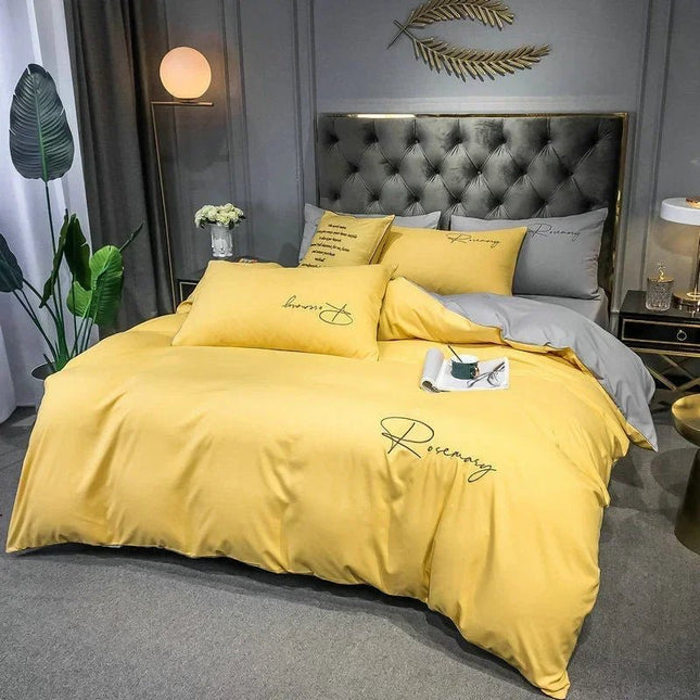 Housse de couette brodée de haute qualité - 220x240 cm en