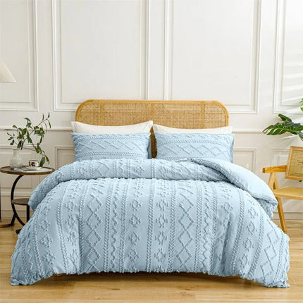 Housse de couette capitonnée - 173x230 cm + deux taies en