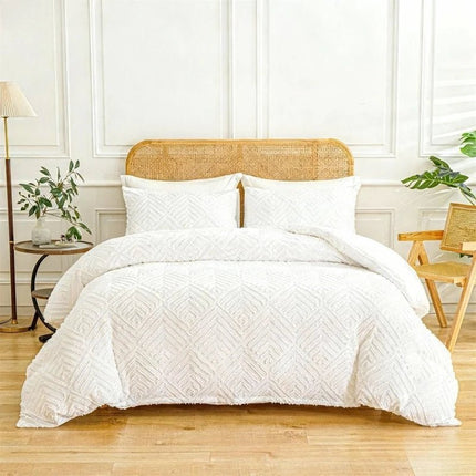 Housse de couette capitonnée - 173x230 cm + deux taies en