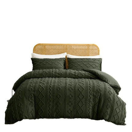 Housse de couette capitonnée - 173x230 cm + deux taies en