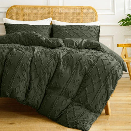 Housse de couette capitonnée - 173x230 cm + deux taies en