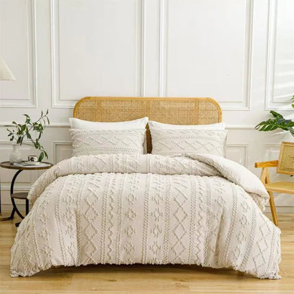 Housse de couette capitonnée - 173x230 cm + deux taies en