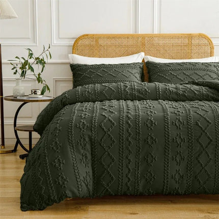 Housse de couette capitonnée - 173x230 cm + deux taies en