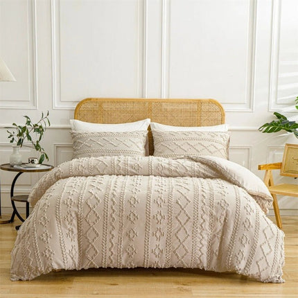 Housse de couette capitonnée - 173x230 cm + deux taies en
