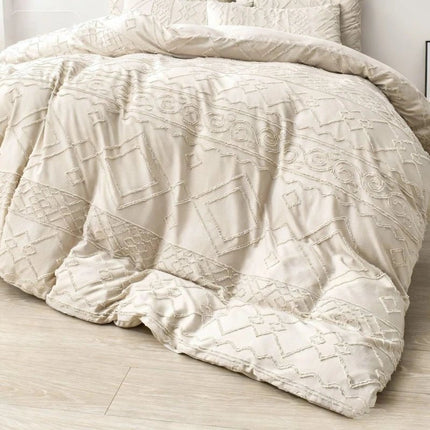 Housse de couette capitonnée - 173x230 cm + deux taies en