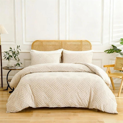 Housse de couette capitonnée - 173x230 cm + deux taies en