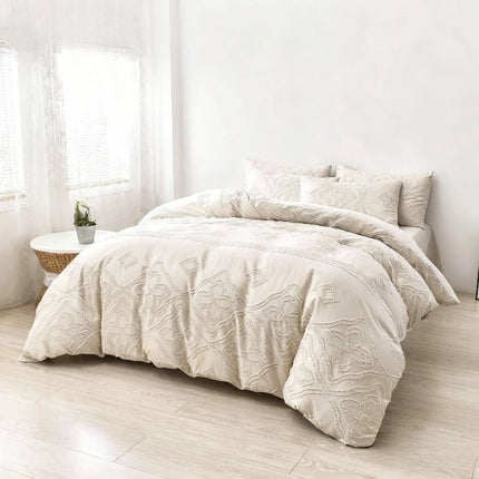 Housse de couette capitonnée - 173x230 cm + deux taies en