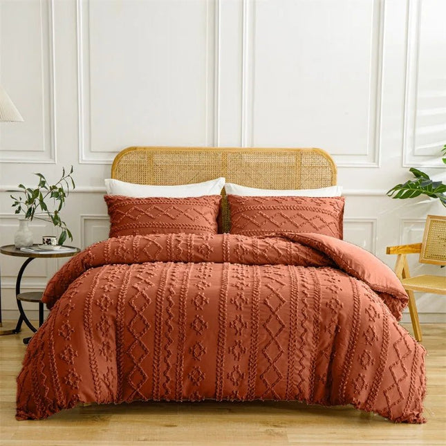 Housse de couette capitonnée - 220x240 cm + deux taies en