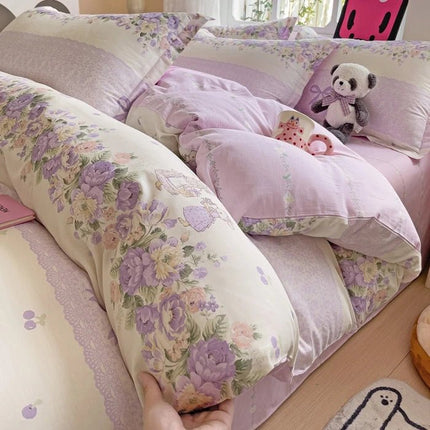 Housse de couette en coton imprimé 180x220cm en