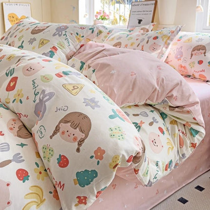 Housse de couette en coton imprimé 180x220cm en