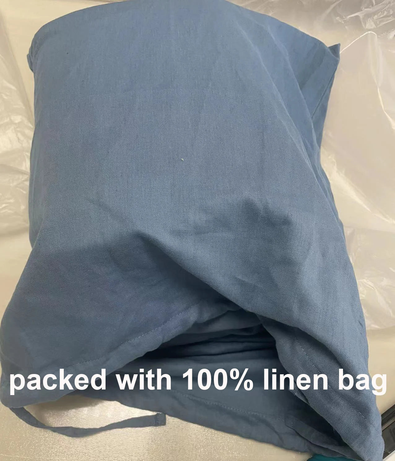 Housse de couette en lin et deux taies - 160x220 cm en