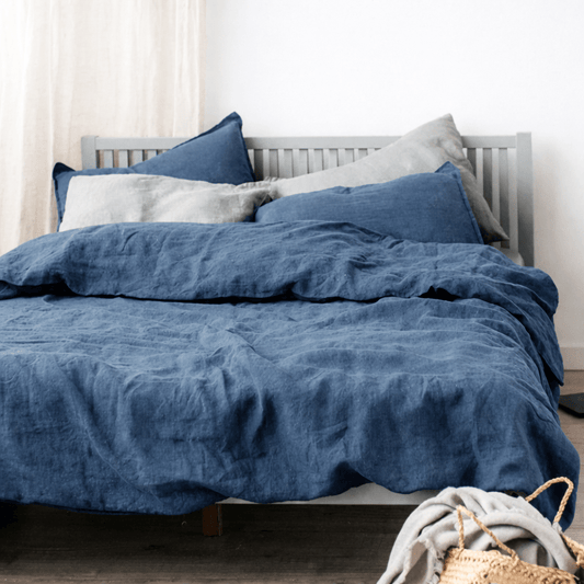 Housse de couette en lin et deux taies - 260x240 cm en