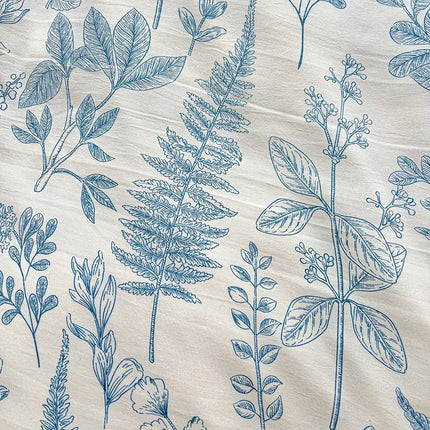 Housse de couette en polyester effet coton lavé 180x220cm en