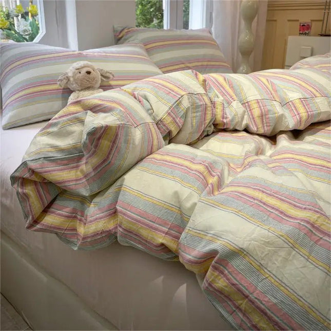 Housse de couette rayée 200x230 cm – 1 pièce en