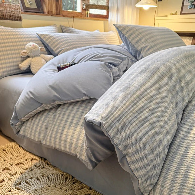 Parure de lit coton pour lit simple 220x240 cm – 3 pièces en