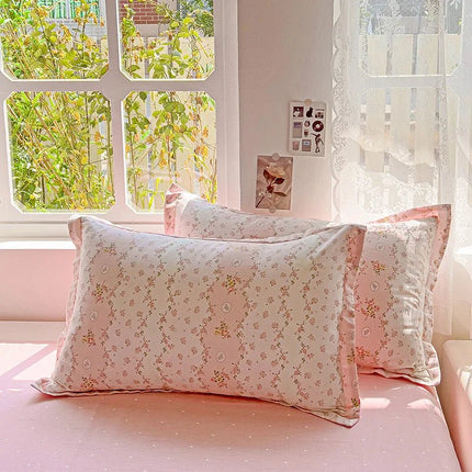 Parure de lit en coton 100 %, motif floral – 150x200 cm en