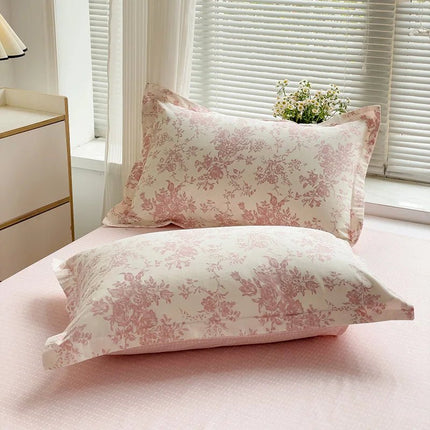 Parure de lit en coton 100 %, motif floral – 220x240 cm en