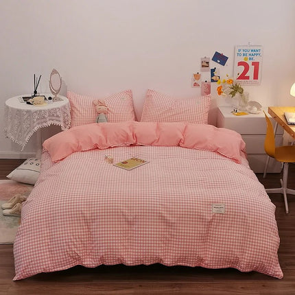 Parure de lit en coton à rayures japonaises – 140x200 cm (3 pièces) en