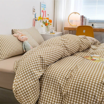 Parure de lit en coton à rayures japonaises – 140x200 cm (3 pièces) en