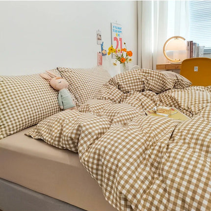 Parure de lit en coton à rayures japonaises – 200x220 cm (3 pièces) en