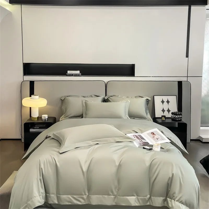 Parure de lit en coton égyptien 1000TC 200x230 cm en