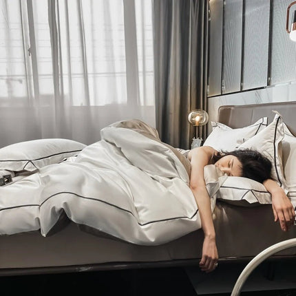 Parure de lit en coton égyptien brodé 150x200cm en