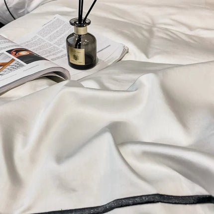 Parure de lit en coton égyptien brodé 150x200cm en