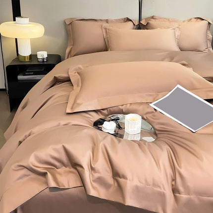 Parure de lit en coton égyptien de couleur unie 200x230cm en