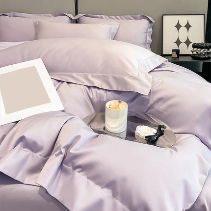 Parure de lit en coton égyptien de couleur unie 200x230cm en