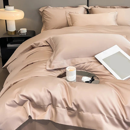 Parure de lit en coton égyptien de couleur unie 200x230cm en