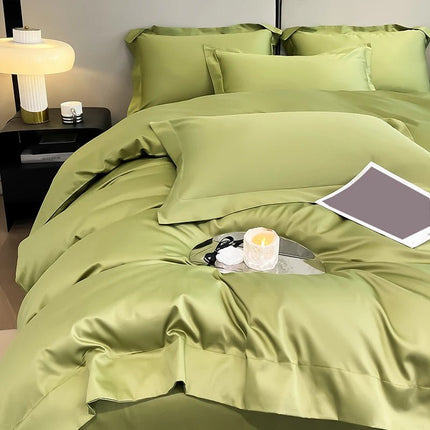 Parure de lit en coton égyptien de couleur unie 200x230cm en