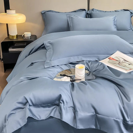 Parure de lit en coton égyptien de couleur unie 200x230cm en