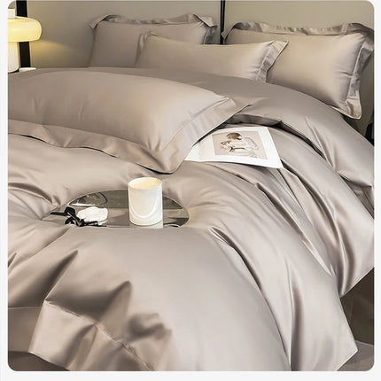 Parure de lit en coton égyptien de couleur unie 220x240cm en