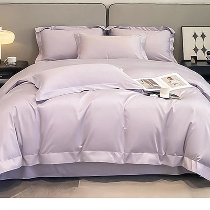 Parure de lit en coton égyptien de couleur unie 220x240cm en