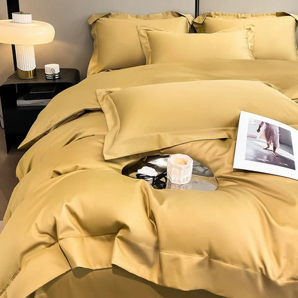 Parure de lit en coton égyptien de couleur unie 220x240cm en